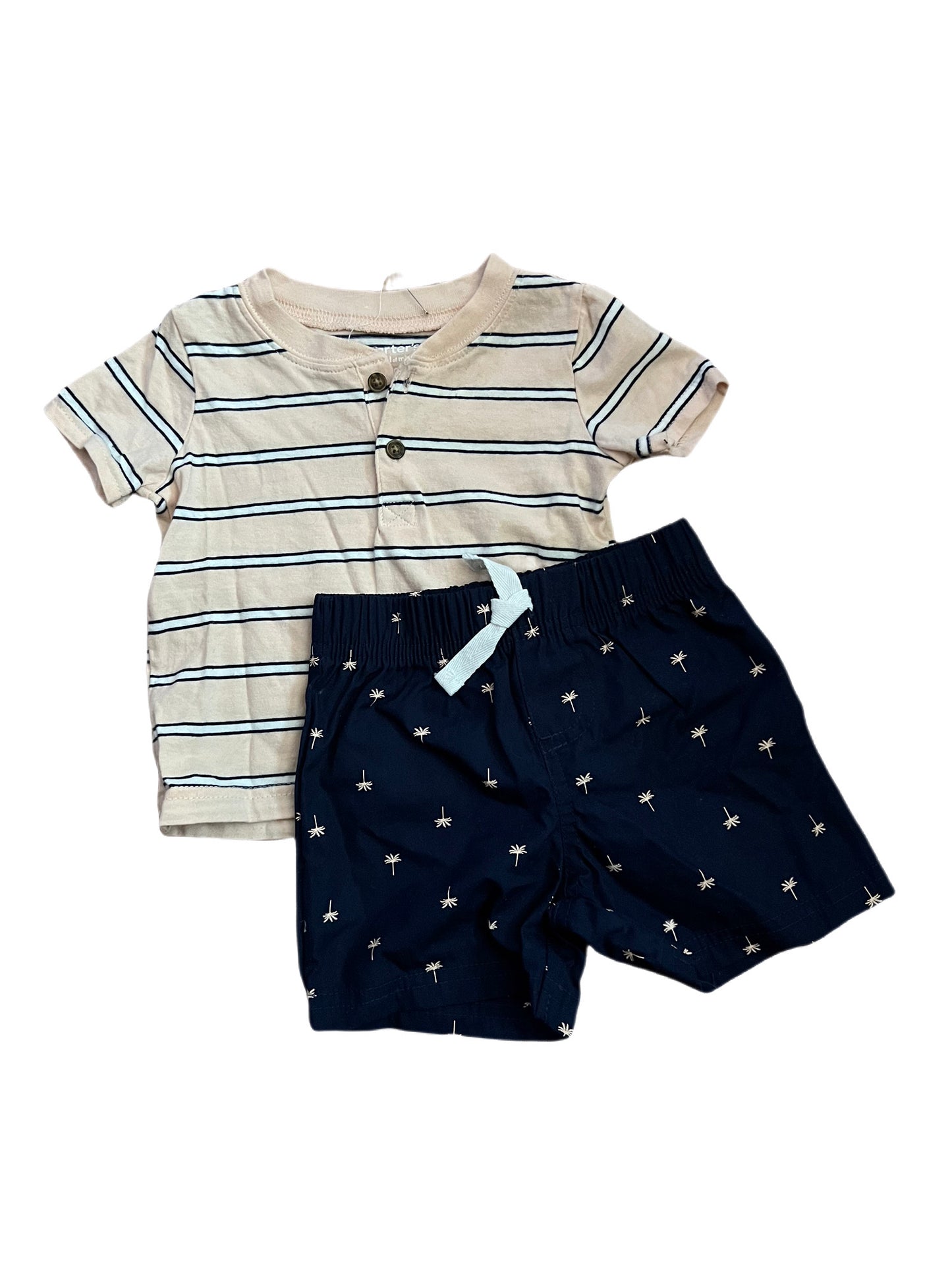 Pink and navy blue set, 6-9 months
