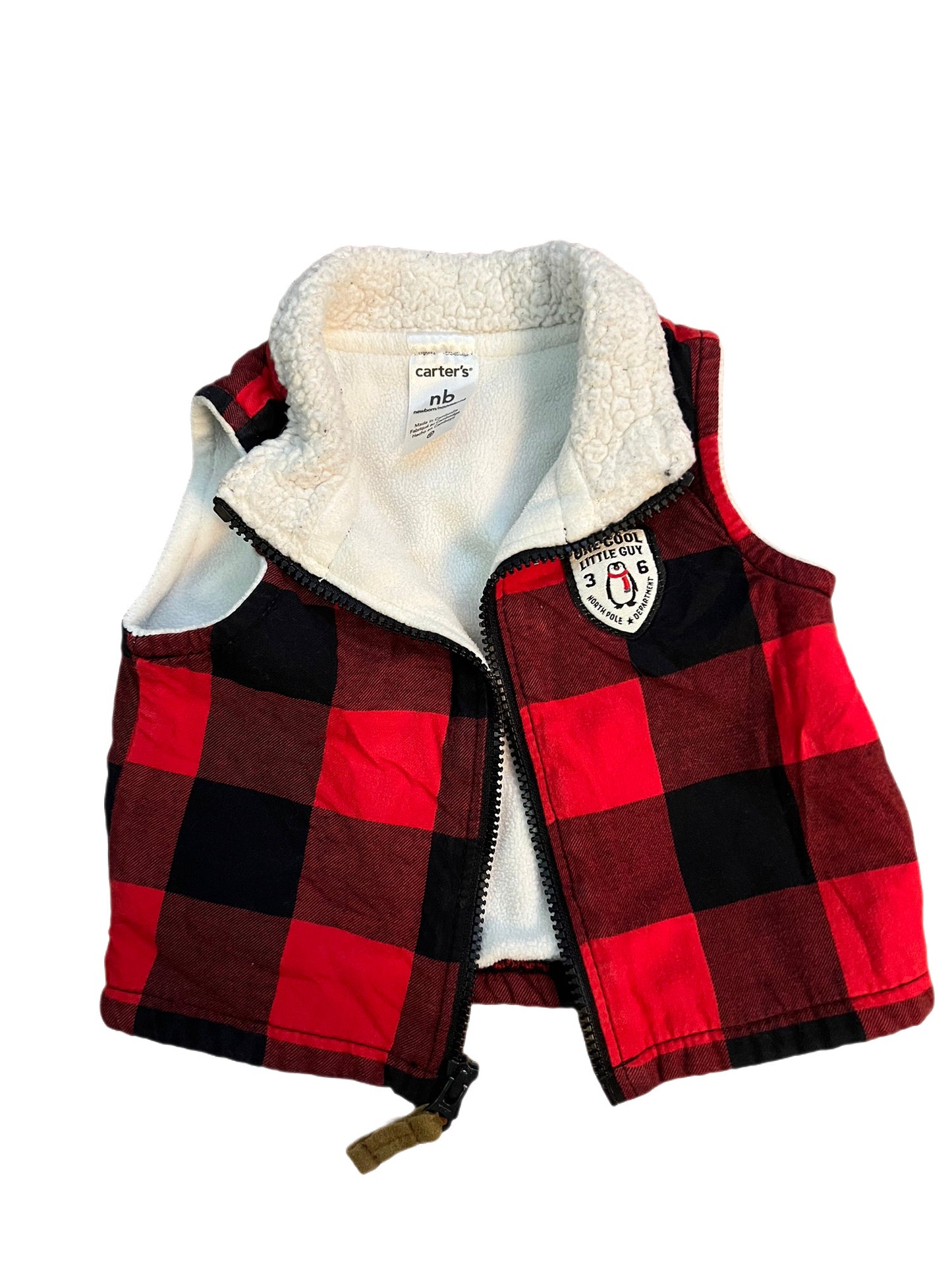 Buffalo plaid vest, Newborn
