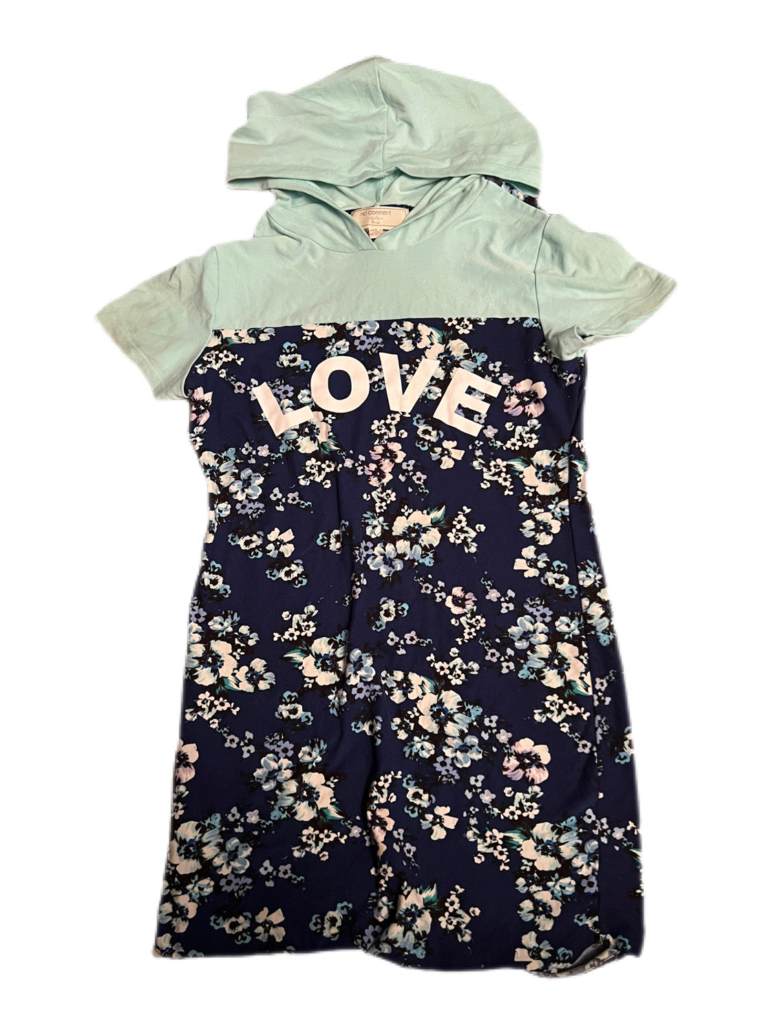 Blue floral hooded dress, 10/12