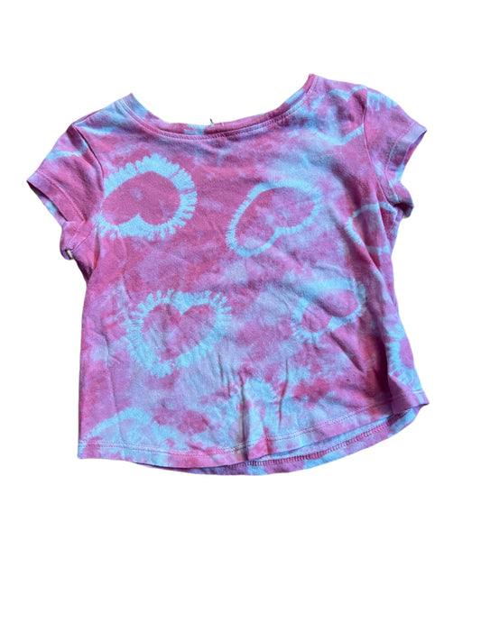 Pink tye dye hearts t-shirt, 18-24 months