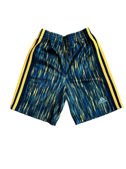 Blue and yellow athletic shorts, 5