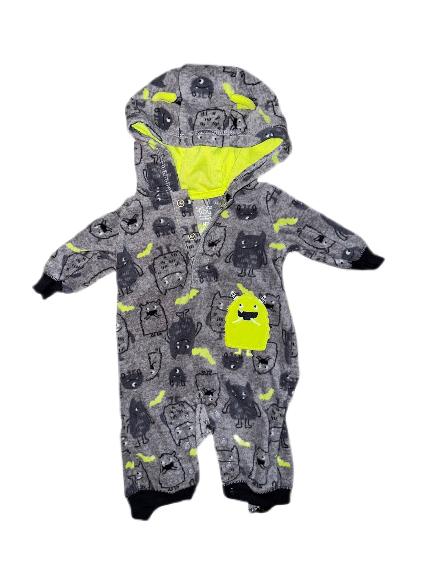 Gray monster fleece, Newborn