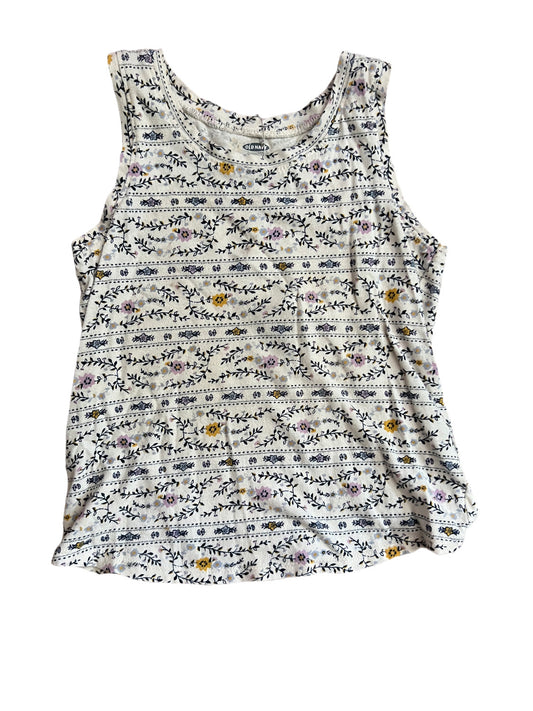 White floral tank top, 4T