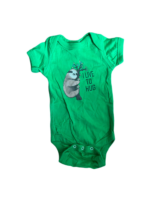 Green sloth onesie, Newborn