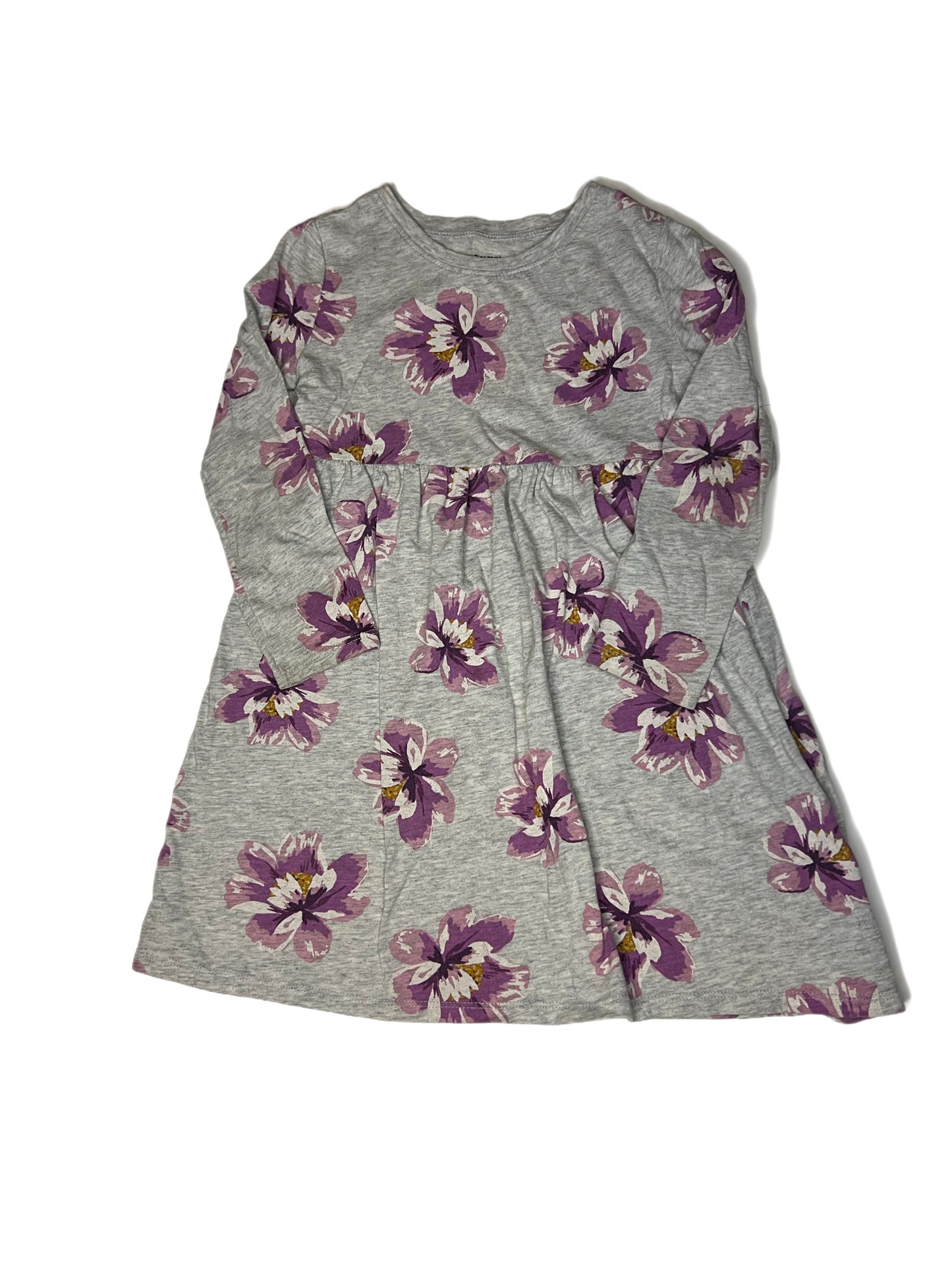 Gray floral dress, 4T