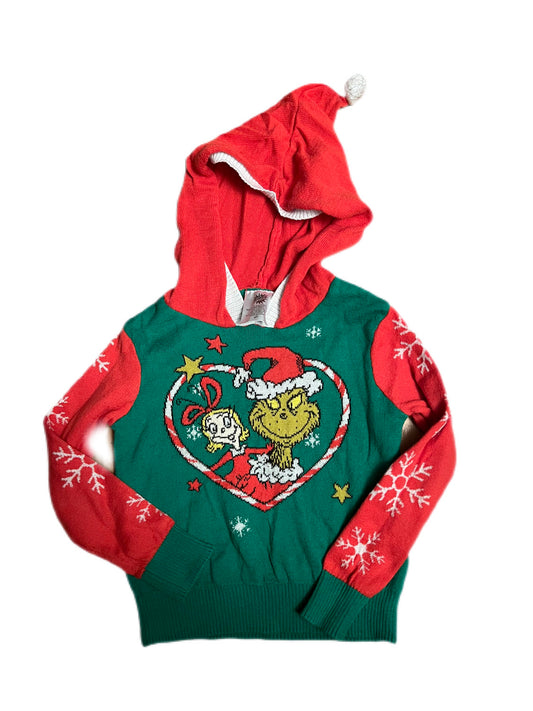 Grinch hooded sweater, 4T