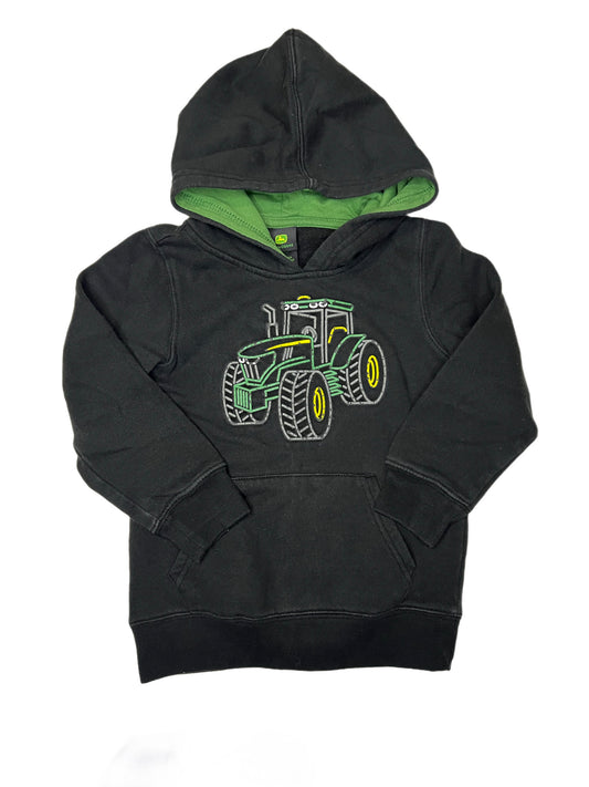 Black John Deere hoodie, 3T