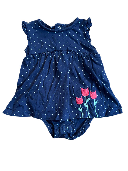 Blue tulips outfit, 24 months