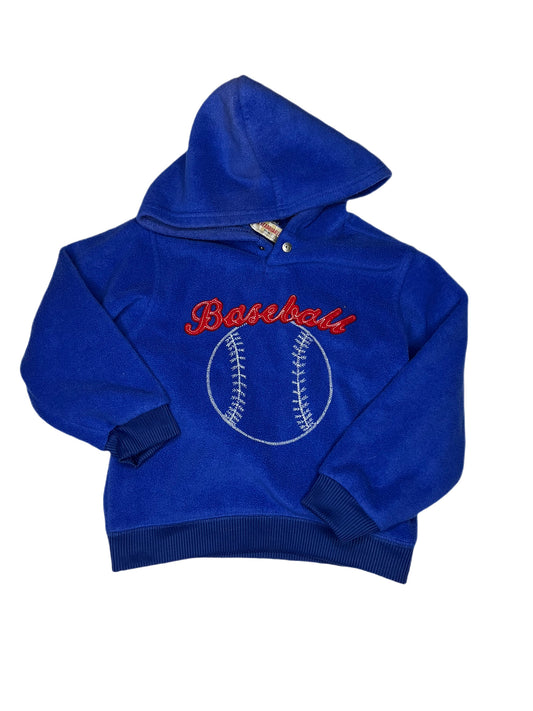 Blue baseball fleece hoodie, 5