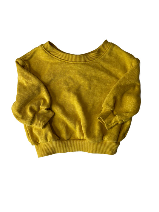 Yellow crewneck, 0-3 months