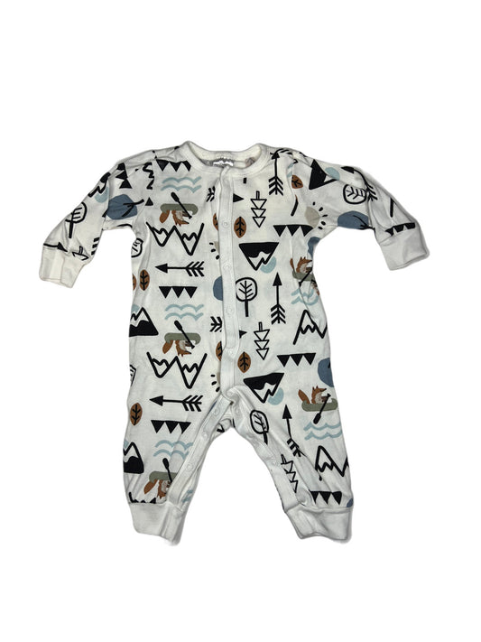 White mountain arrows button up outfit, 3-6 months