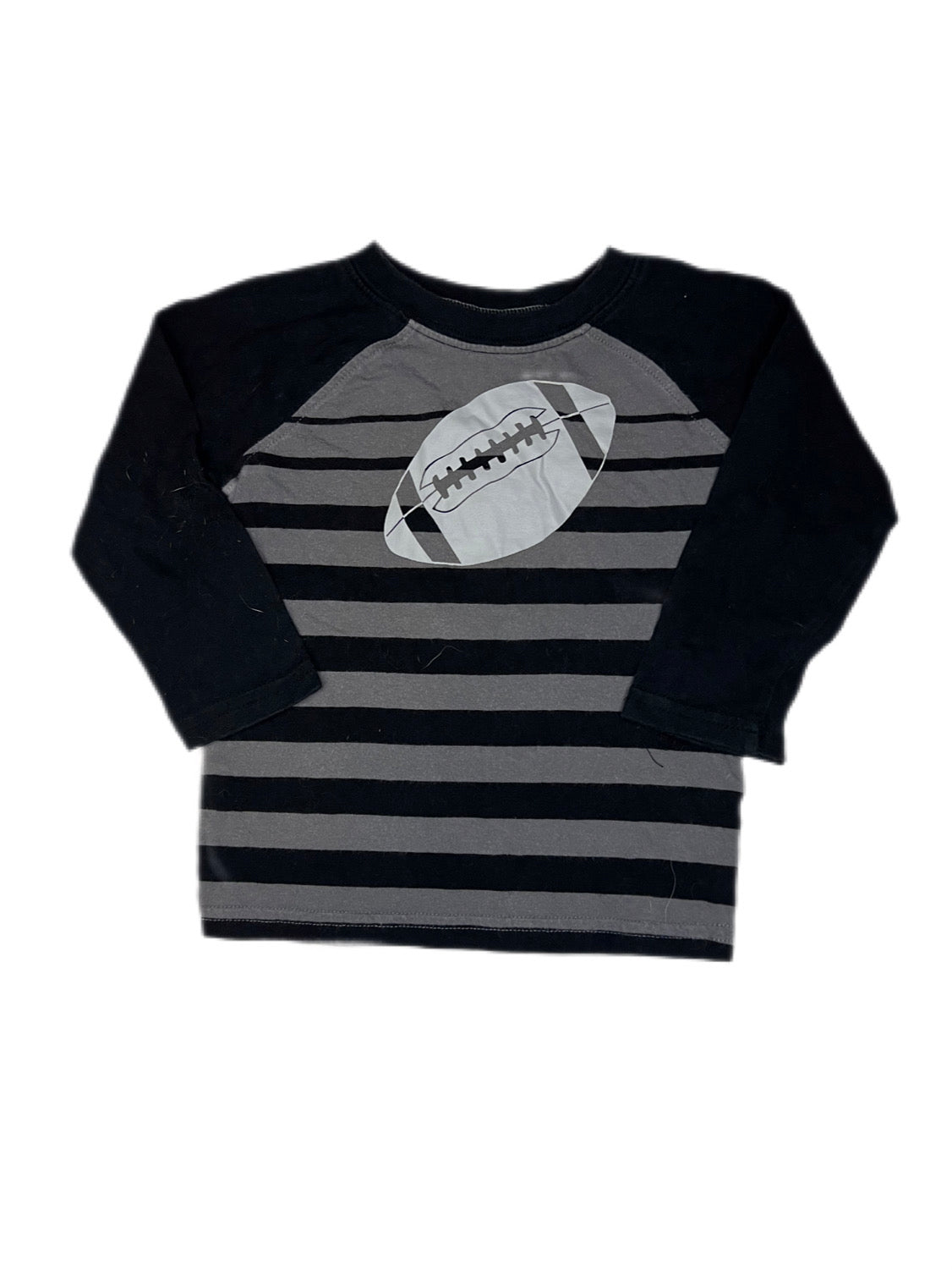 Black and gray football shirt, 18 months