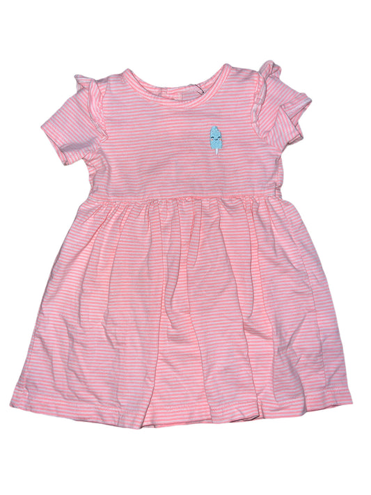 Pink and white striped popsicle dress, 12 months