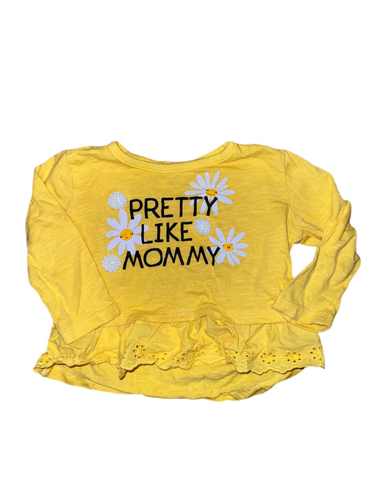 Yellow “pretty like mommy” shirt, 3-6 months