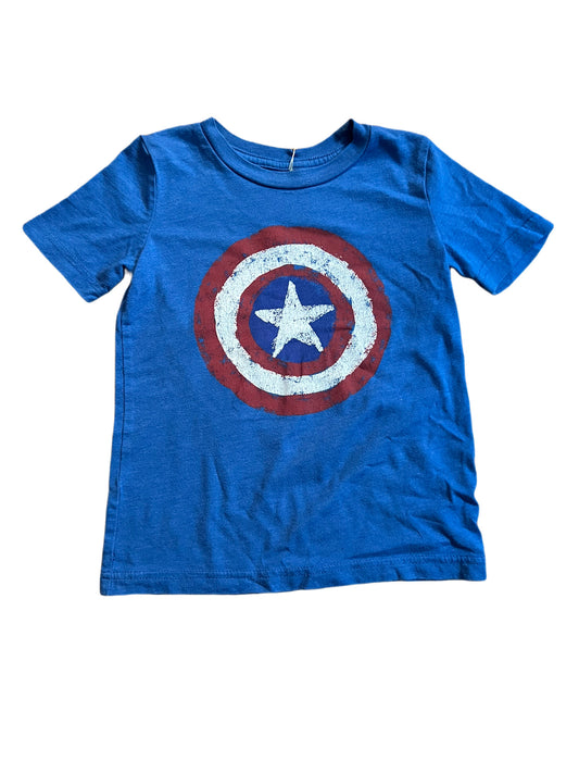 Blue Captain America t-shirt, 4T