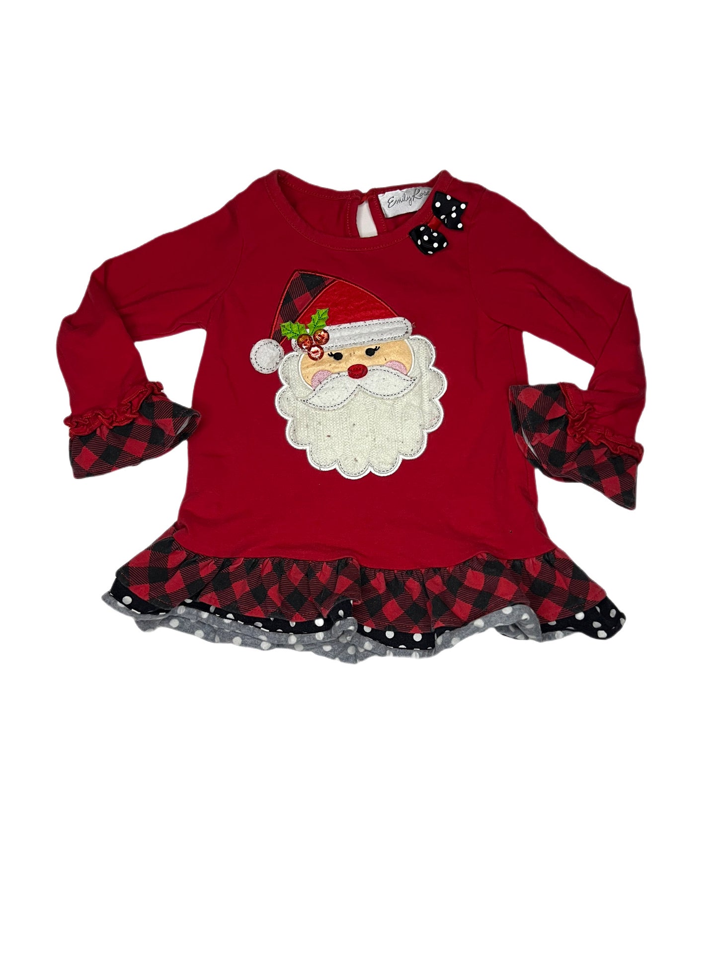 Red Santa shirt, 3T