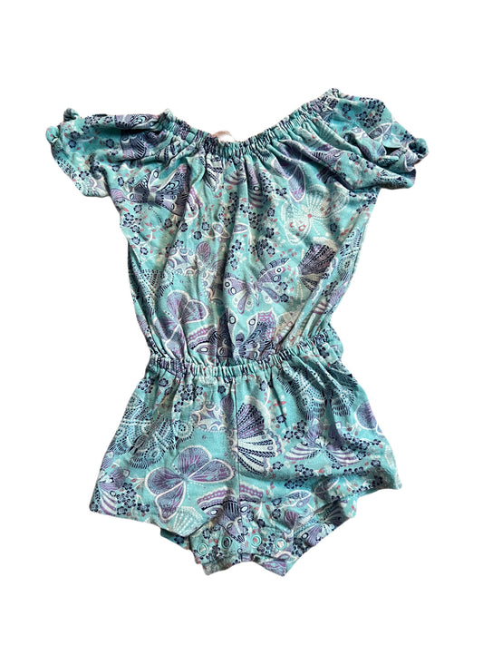 Blue butterfly romper, 12-18 months