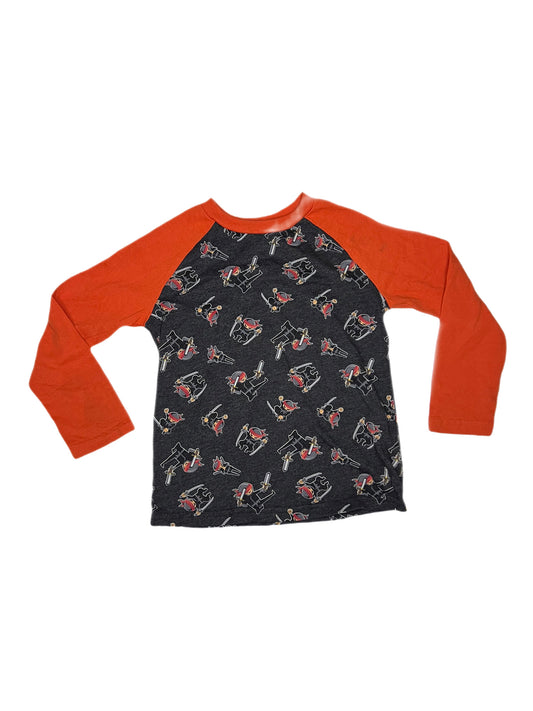 Black and orange ninja raglan, 5