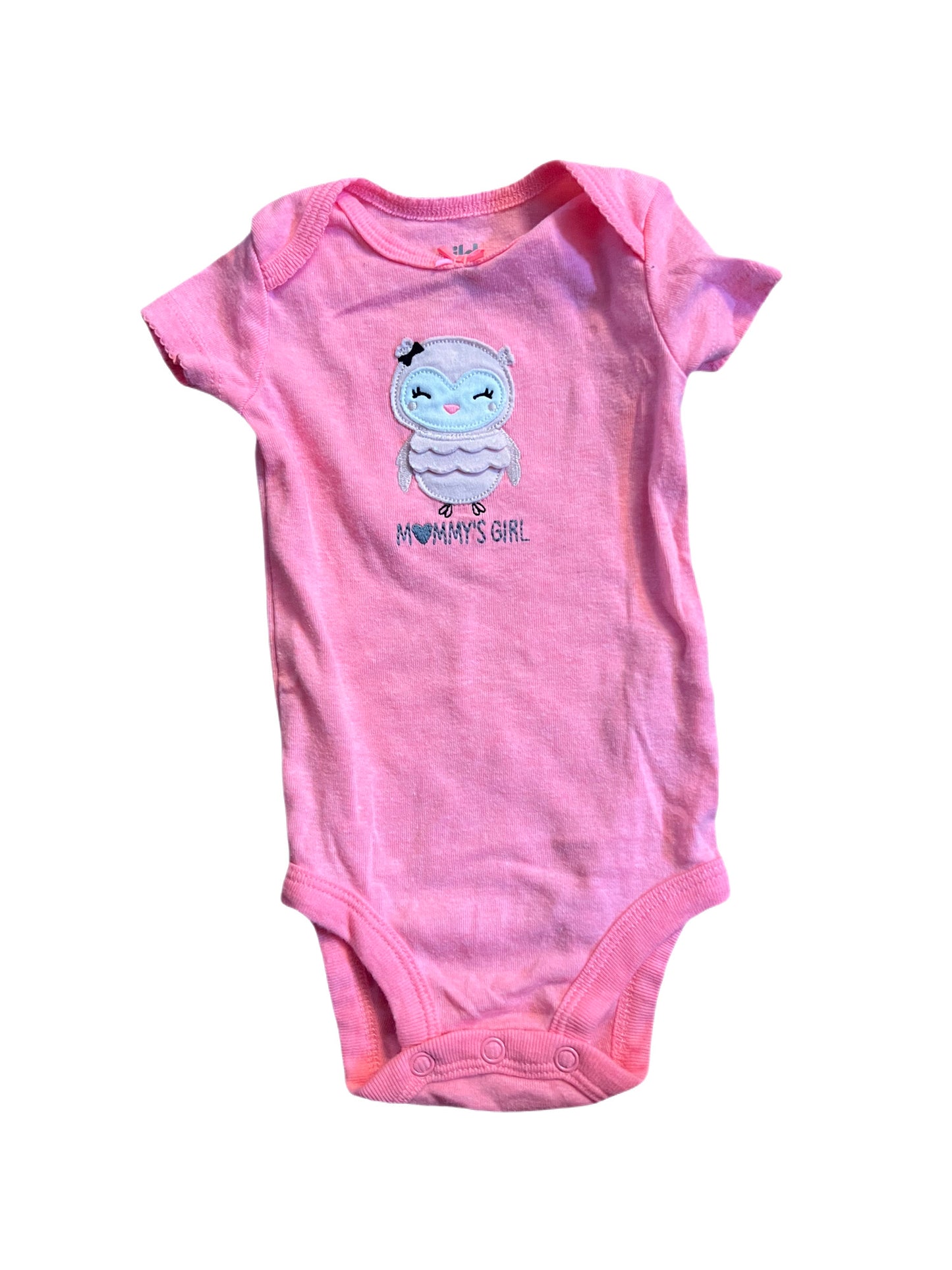 Pink owl onesie, 0-3 months