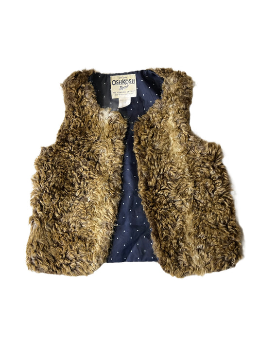 Brown fur vest, 5T