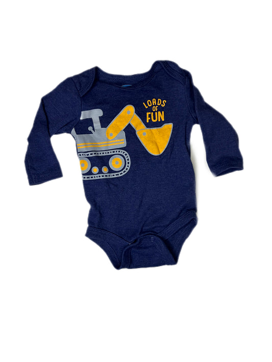 Blue loads of fun onesie, 3-6 months