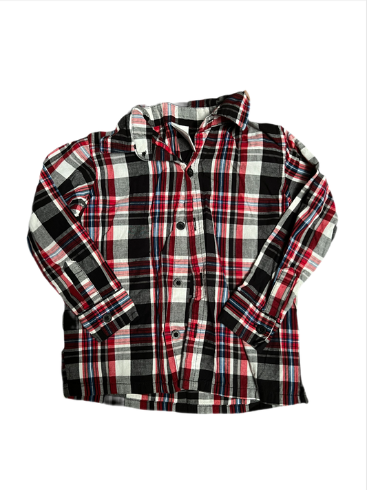 Red black and white plaid, 3T