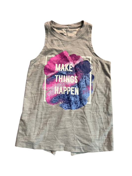 Gray “make things happen” tank top, 5/6