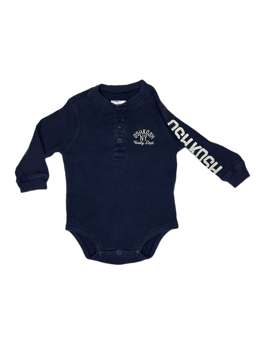 Blue varsity onesie, 12 month