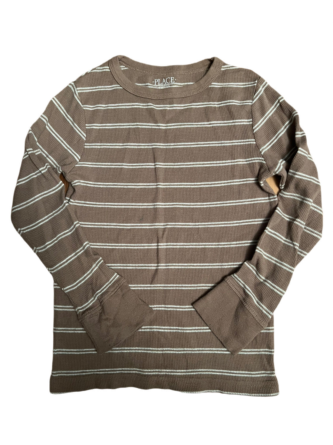 Brown and white striped thermal, 5/6