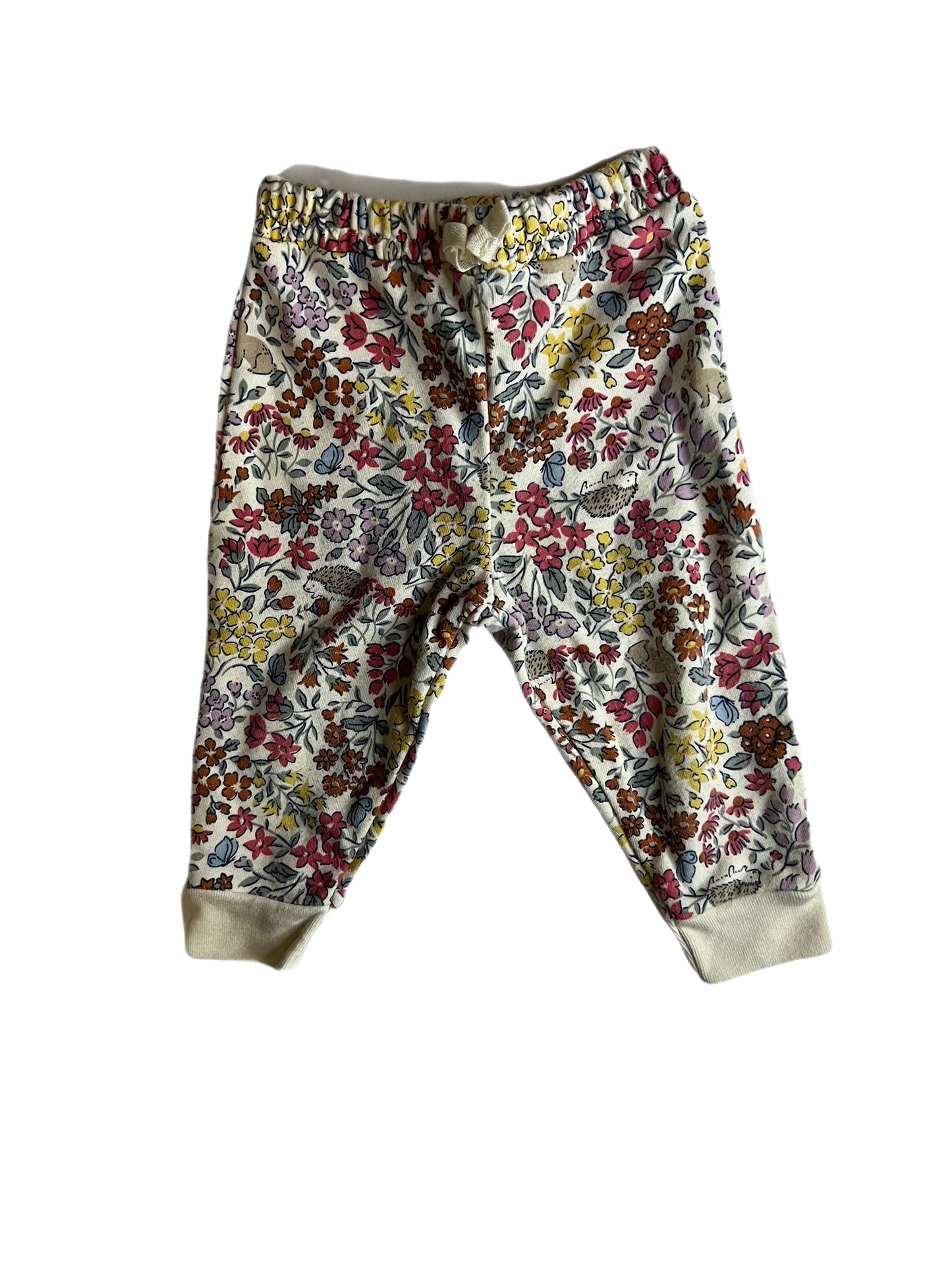 White floral hedgehogs pant, 12 months