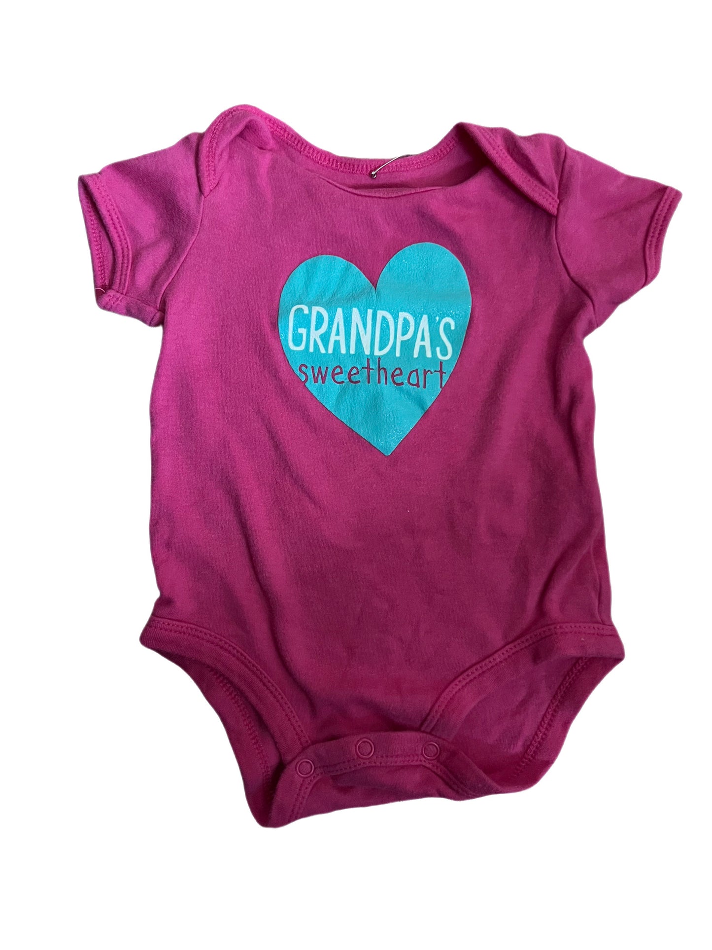 Pink Grandpa’s sweetheart onesie, 6 month