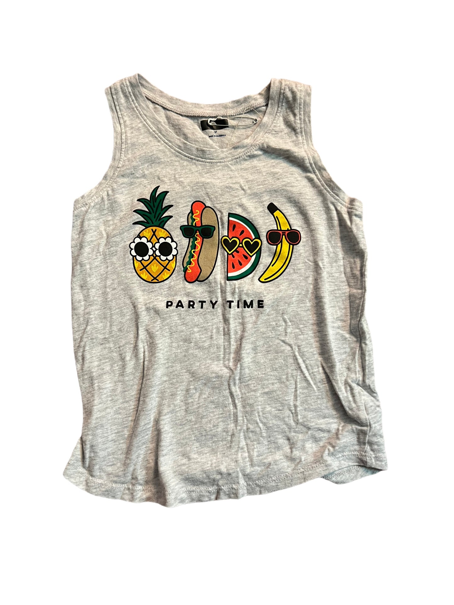 Gray “party time” tank top, 5