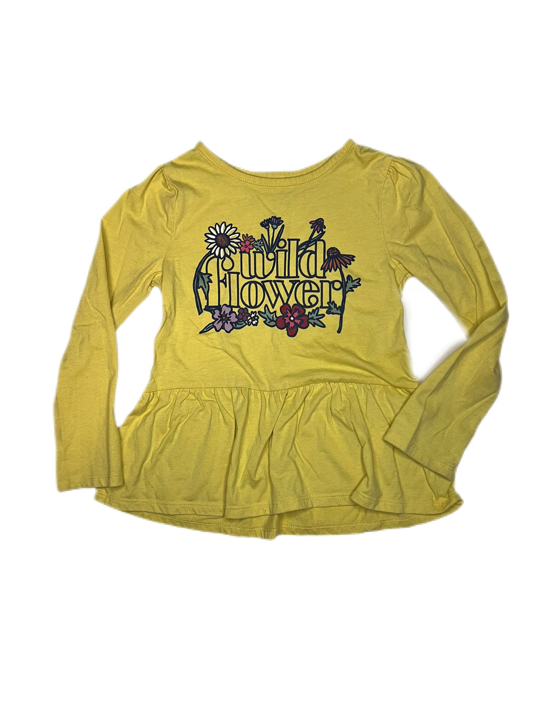 Yellow “wildflower” long sleeve, 5T