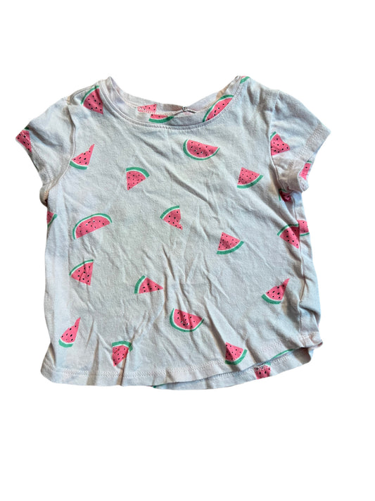 Pink watermelon t-shirt, 18-24 months