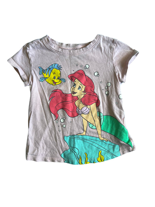 Pink little mermaid t-shirt, 2T