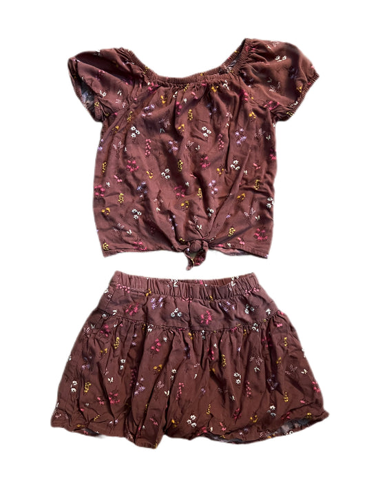 Brown floral 2 piece set, 5