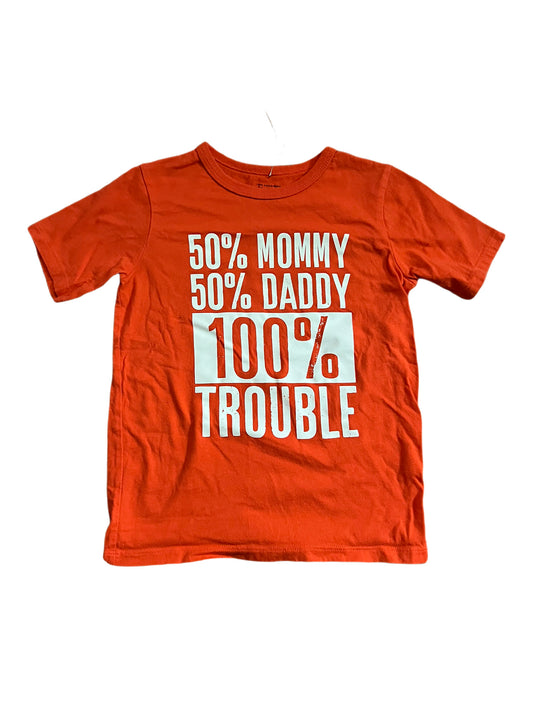 Orange 100% trouble t-shirt, 5