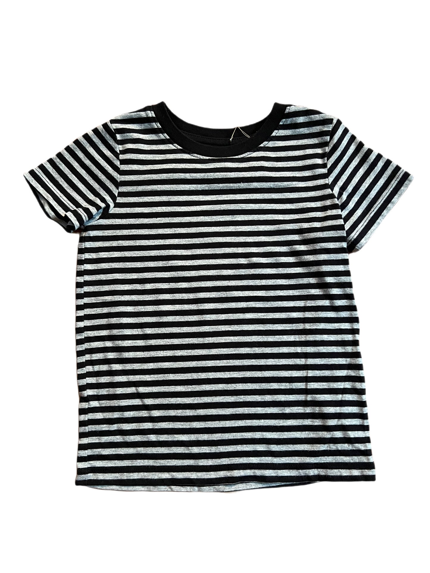 Black and gray striped t-shirt, 3T