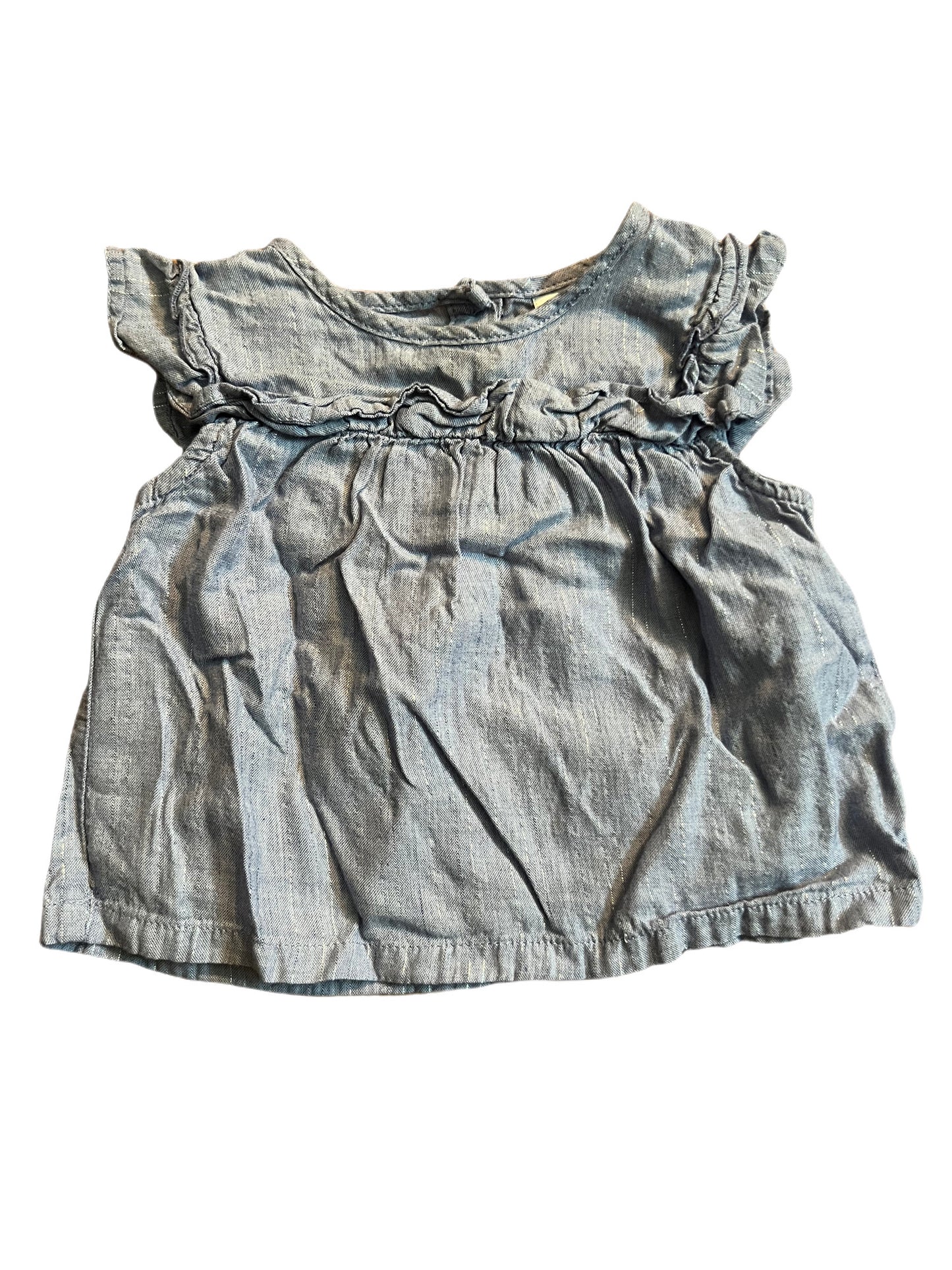 Blue sparkle blouse, 18 months