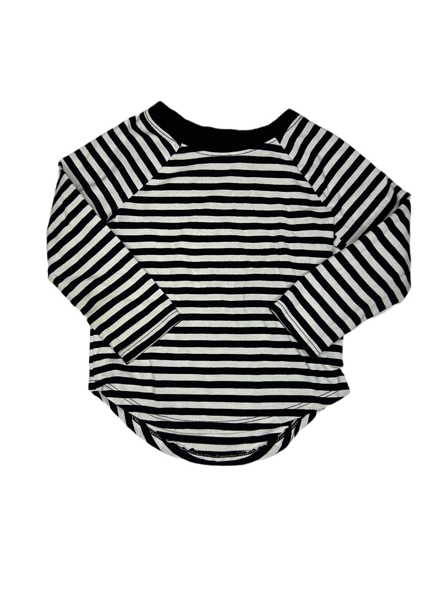 Black and white striped shirt, 2T