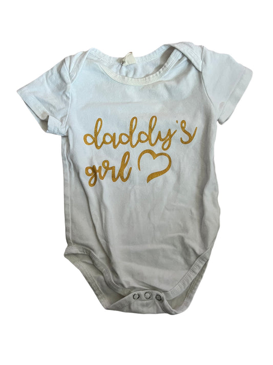 White “Daddy’s girl” onesie, 70