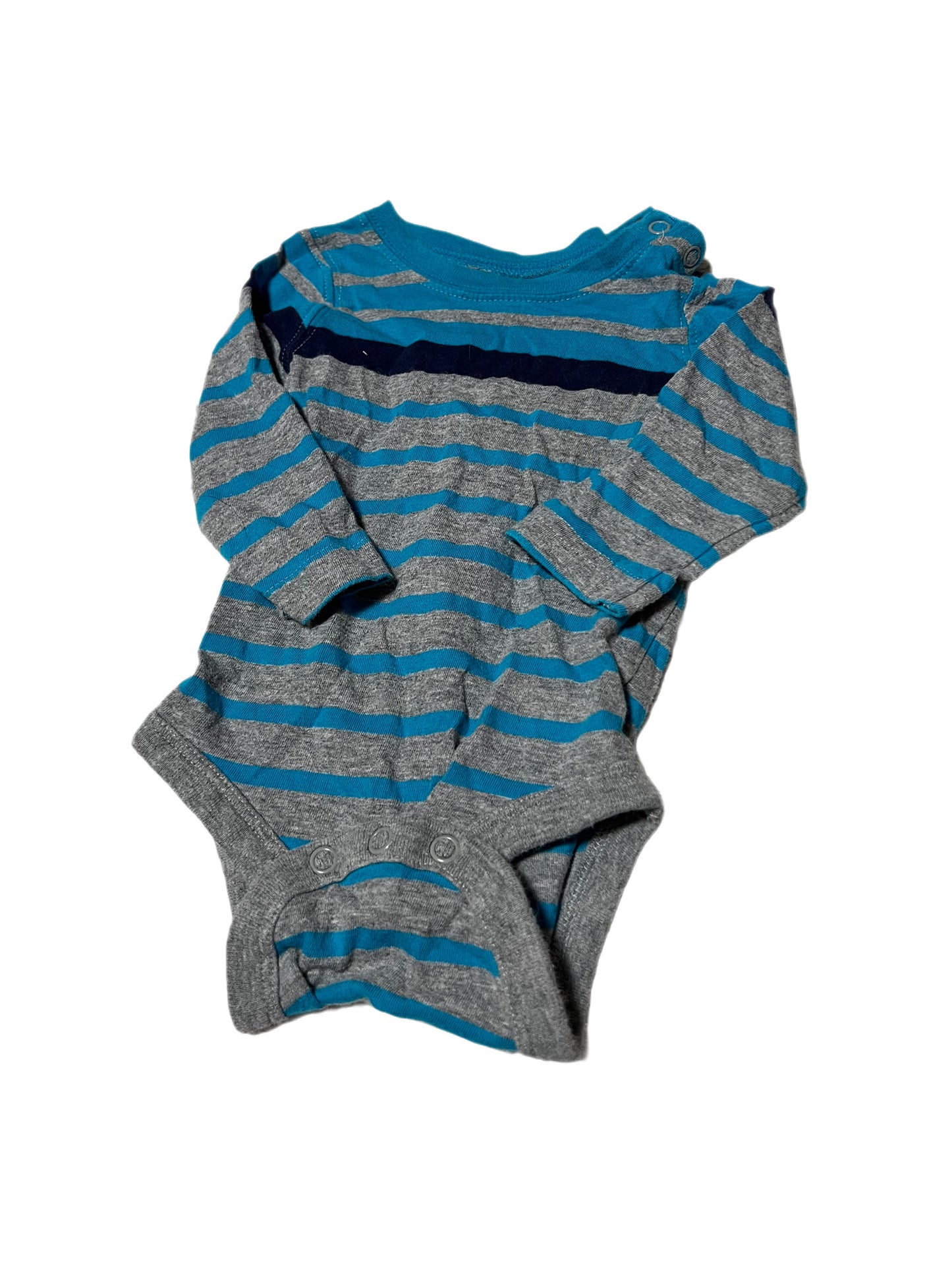 Gray and blue onesie, 3 months
