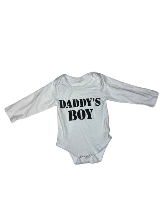 White Daddy’s Boy onesie, 70