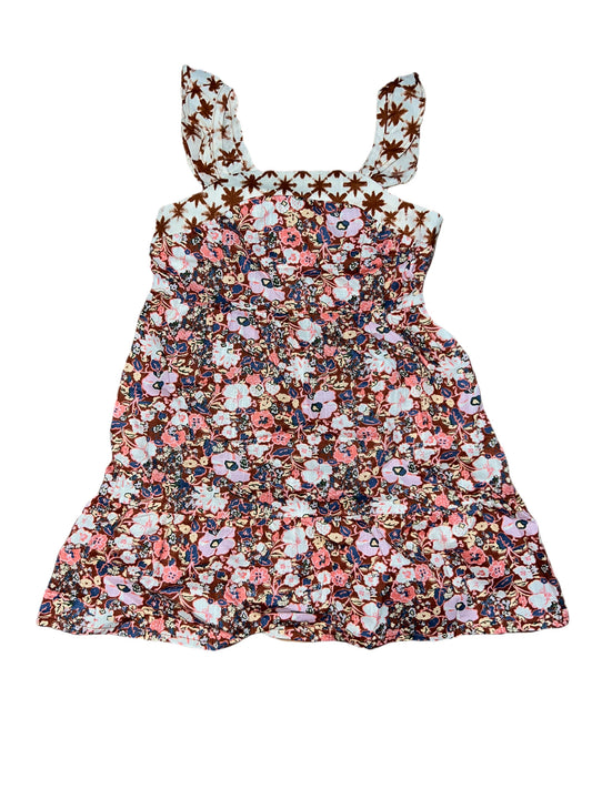 Brown multi floral dress, 12 months