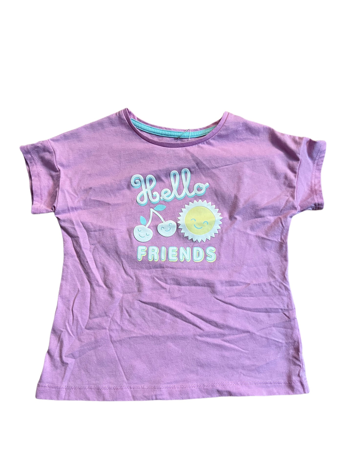 Purple “hello friends” t-shirt, 6