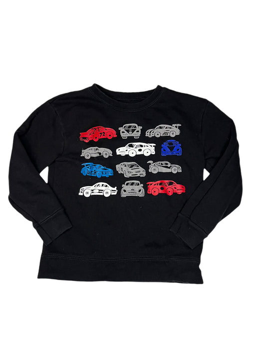 Black race cars crewneck, 5T