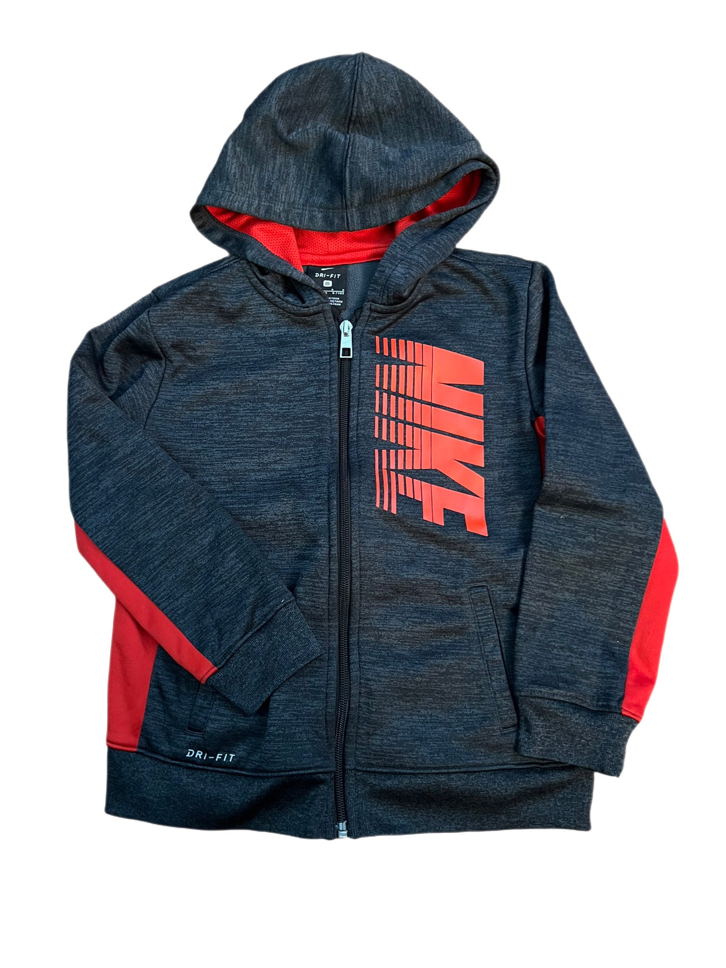 Gray and Red zip up hoodie, 7