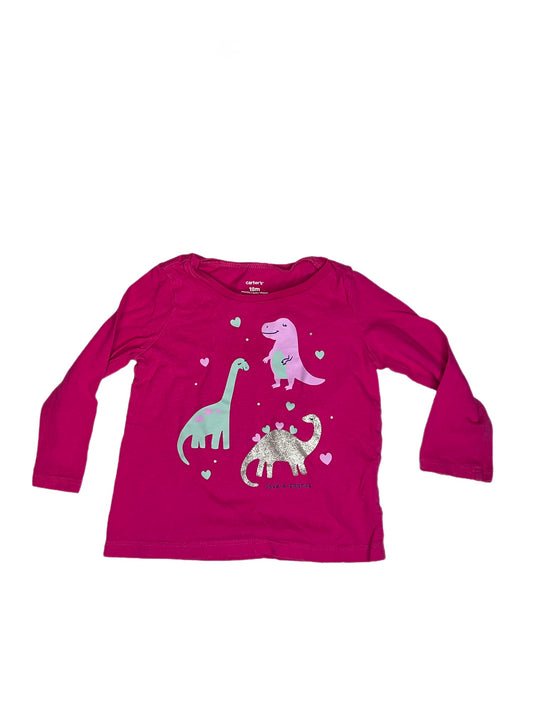 Pink love-a-saurus shirt, 18 months