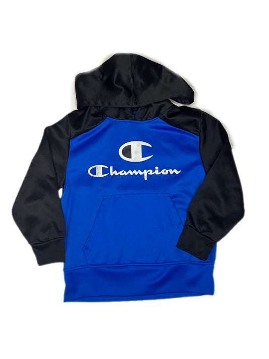 Blue and black Champion hoodie, 5/6