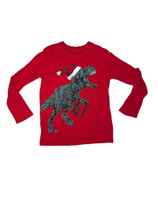 Red Santa T-Rex shirt, 5